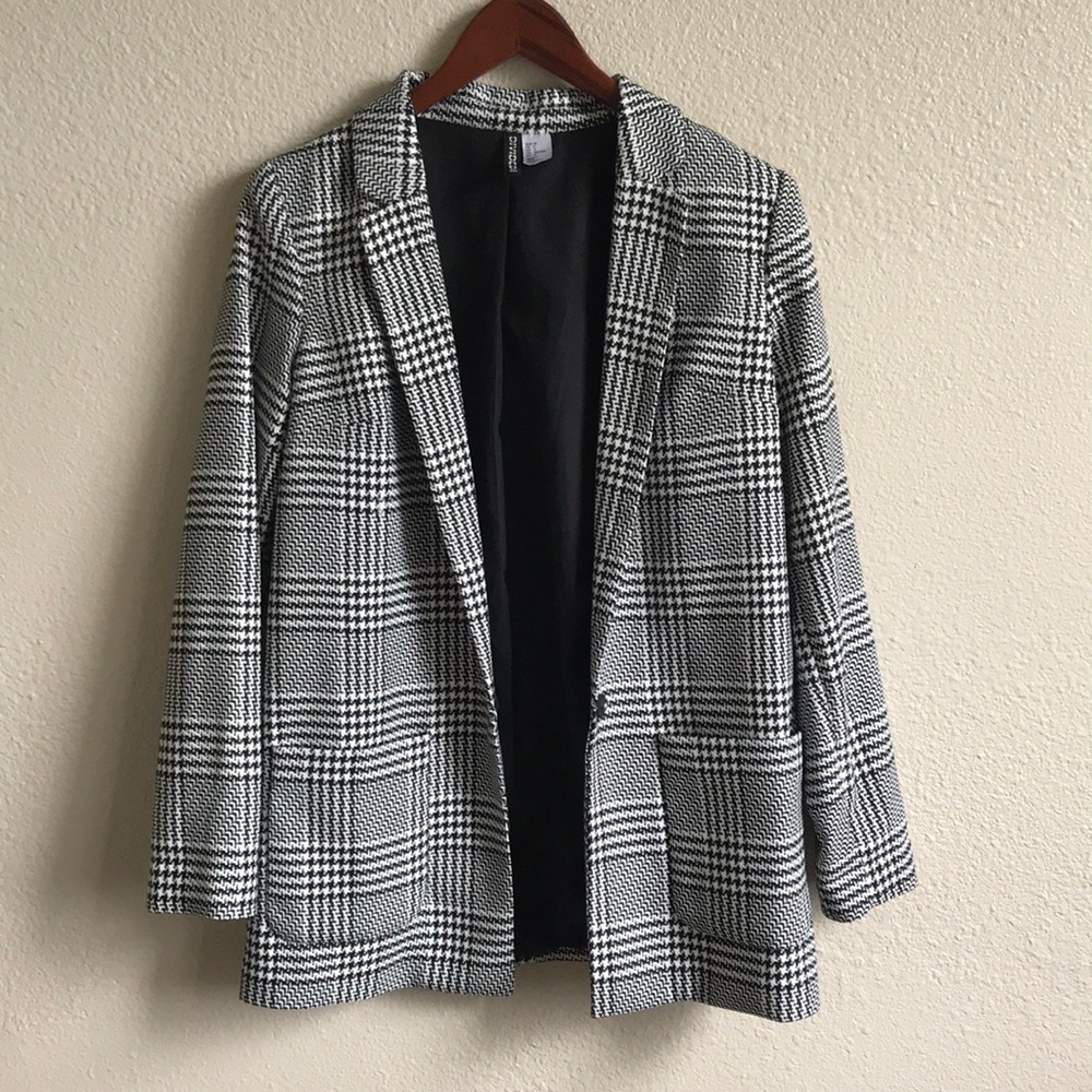 H&M Houndstooth Blazer Coat